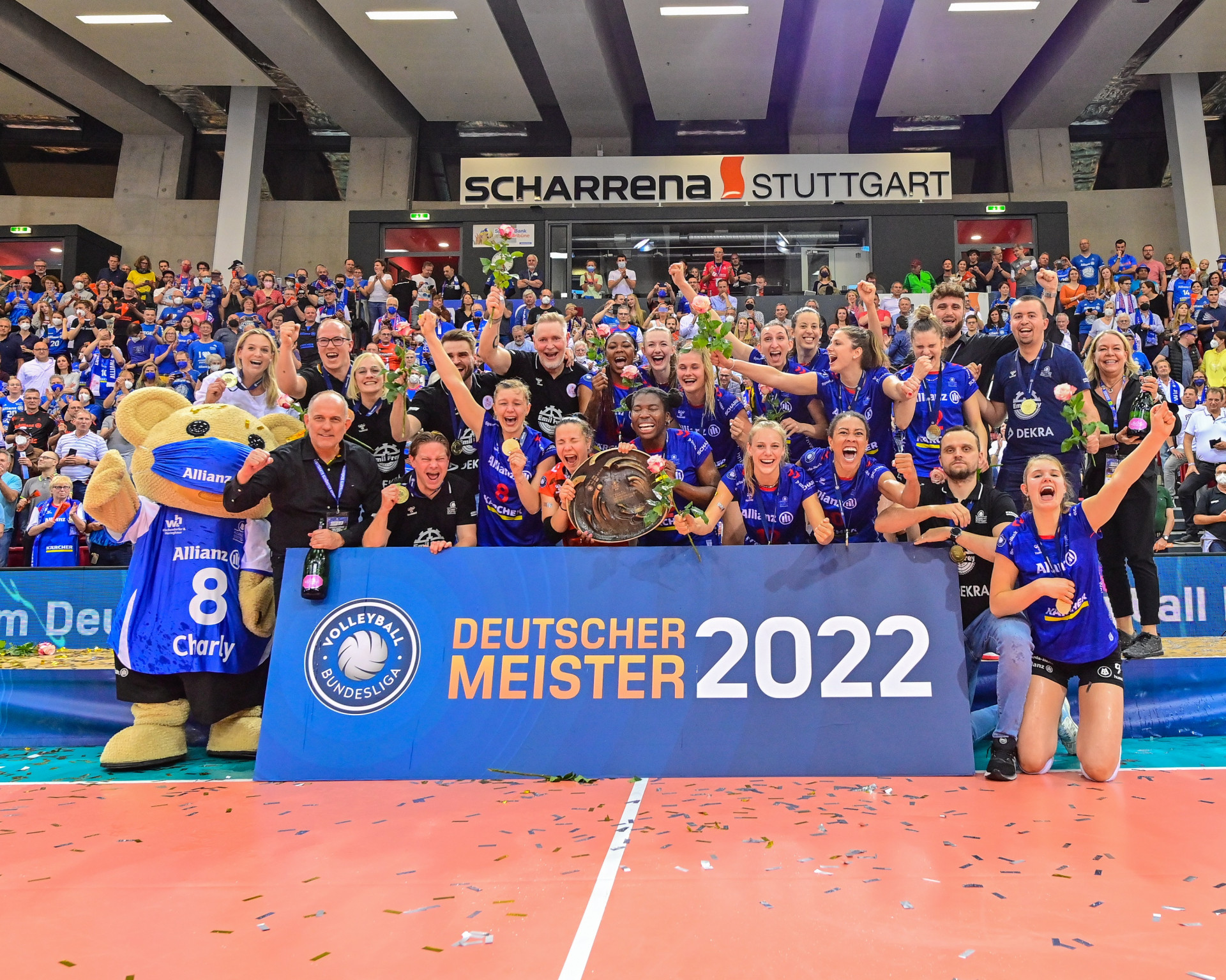 Allianz MTV Stuttgart ist Deutscher Meister 2022. Foto: Jens Körner - Bildermacher Sport